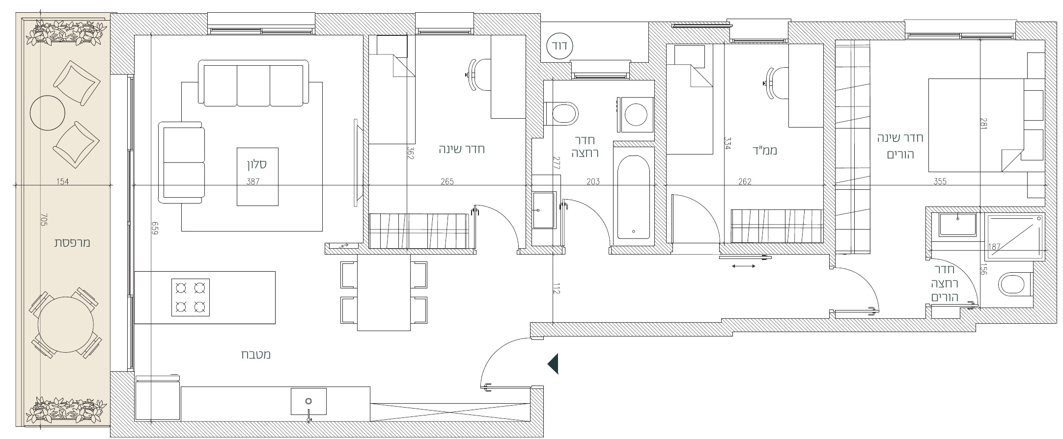 New 3-Bedroom Apartment near Rabin Square