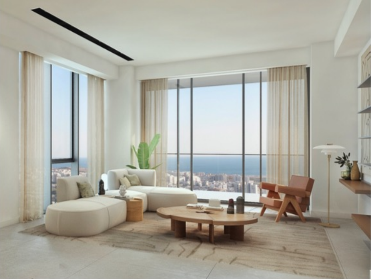 Sea front view 3 bedroom apartment in the south-after Bavli tower. 