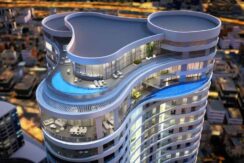 In a new Gindi tower with open sea view pool and lounge